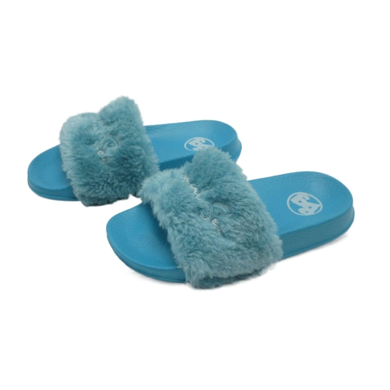 Sandales à glissière plates en fausse fourrure pour enfants chauds d'hiver