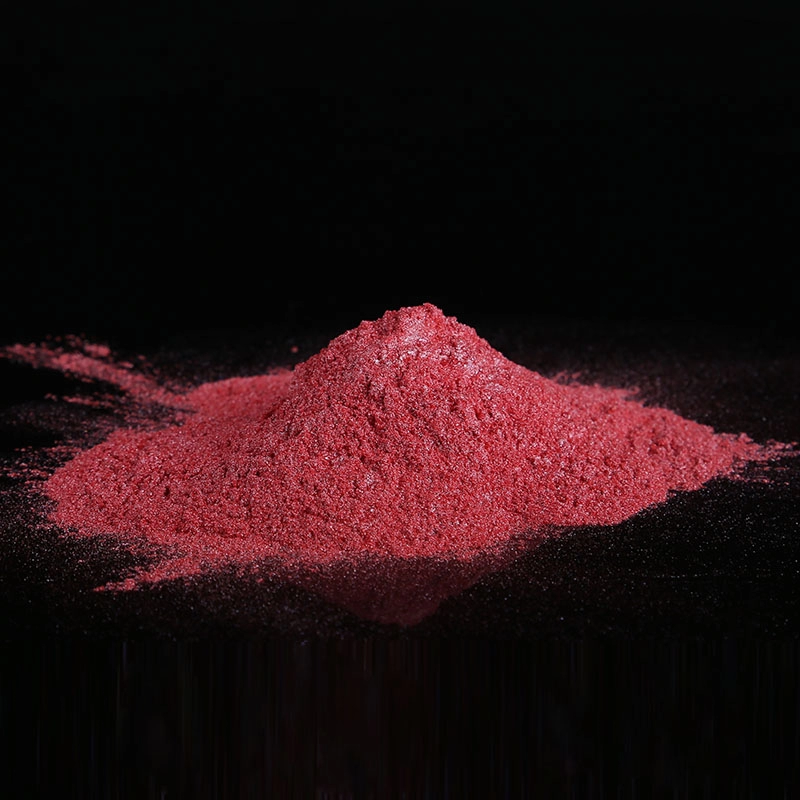 Poudre de pigment à effet de couleur rouge nacré scintillant