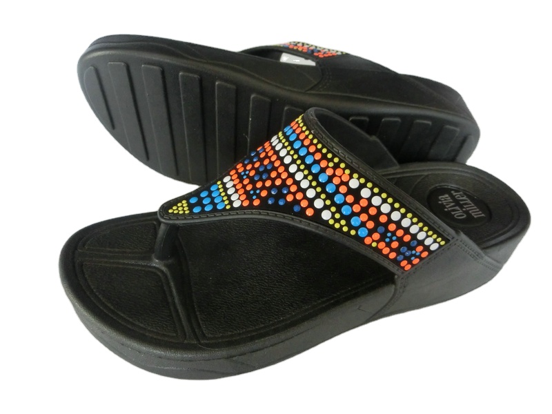 Sandales compensées à la mode pour femmes, décorations sur la sandale supérieure