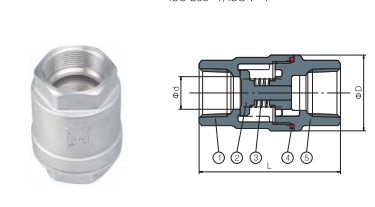 2 pieces vertical check valve