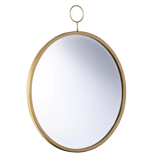 Miroir d'appoint moderne rond doré