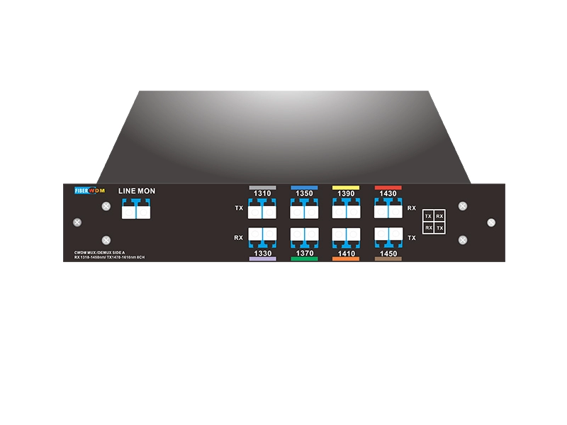 Fibre simple 8CH (16 ondes) CWDM MUX DEMUX avec port de moniteur