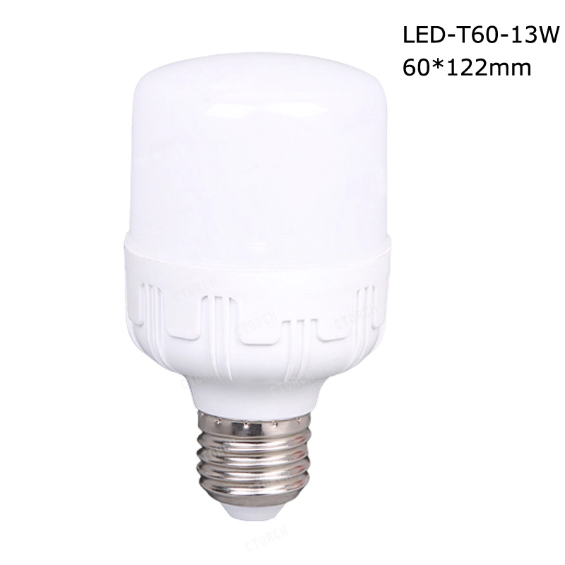 Ampoule LED T60 Cylindrique 13W Plastique et Aluminium