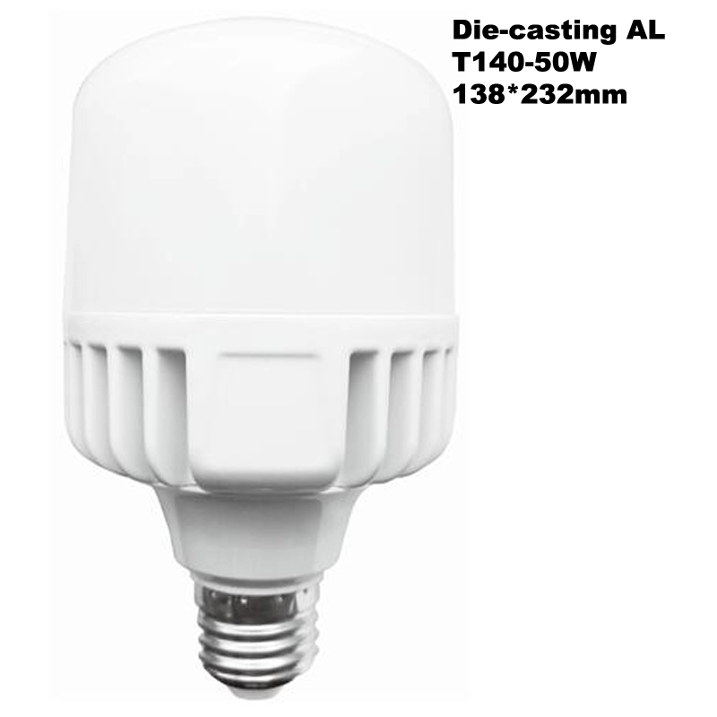 Ampoule LED en T 50W en aluminium moulé sous pression