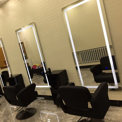 Miroir de salon de coiffure LED rétroéclairé mural moderne
