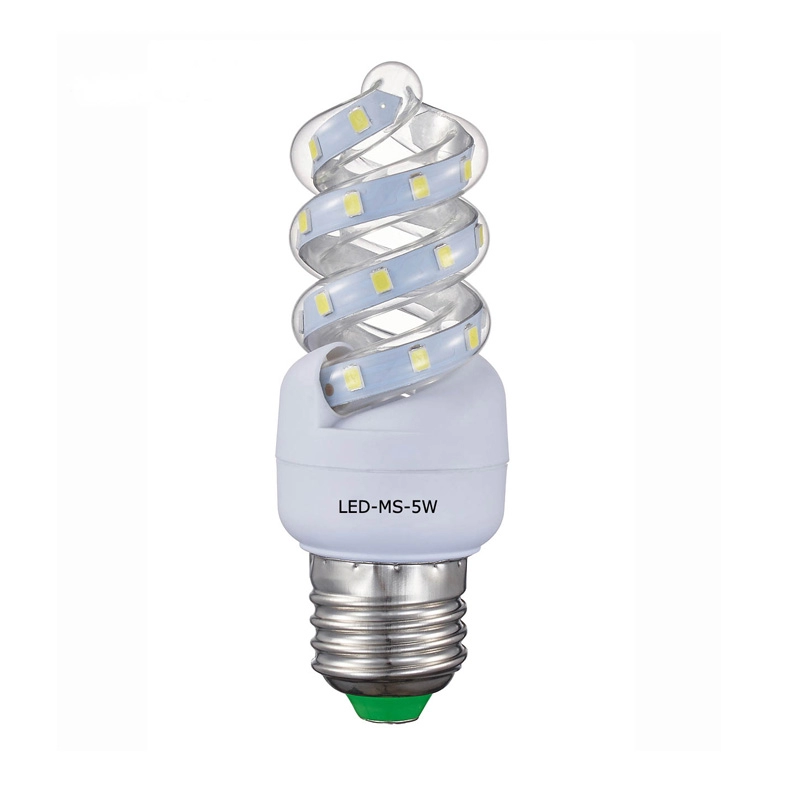 Ampoules de maïs LED à économie d'énergie forme mini spirale 5W