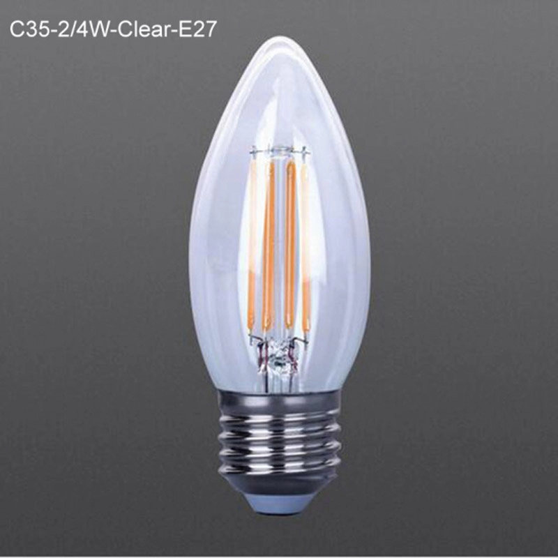 Ampoules à filament LED transparentes à économie d'énergie C35