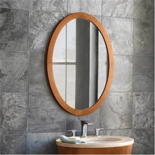 Miroir de salle de bain avec cadre en bois de chêne clair
