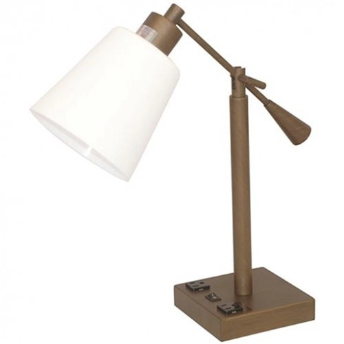 Lampe de bureau 100 Watt E27 bronze avec port usb