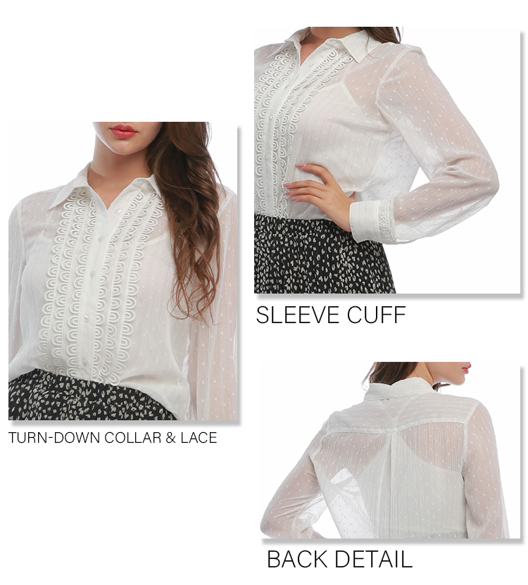 blouse en mousseline translucide