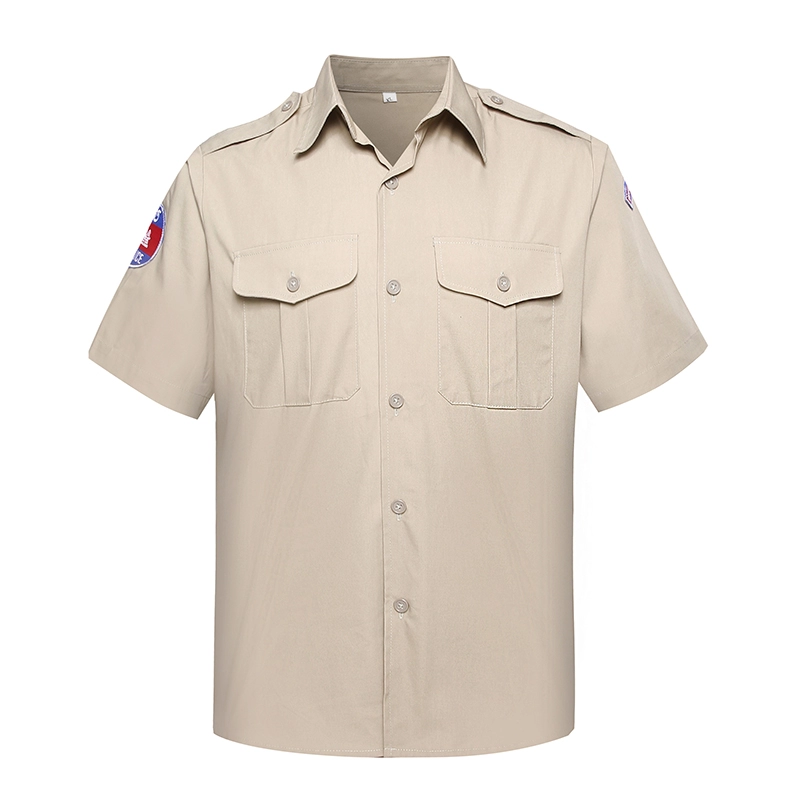 Chemise officielle militaire kaki Pour la police cambodgienne