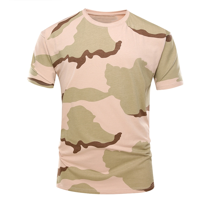 T-shirt à manches courtes couleur camouflage désert militaire