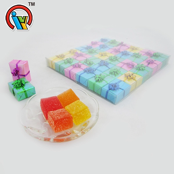 Bonbons à la gelée de bonbons gommeux carrés de boîte-cadeau d'emballage