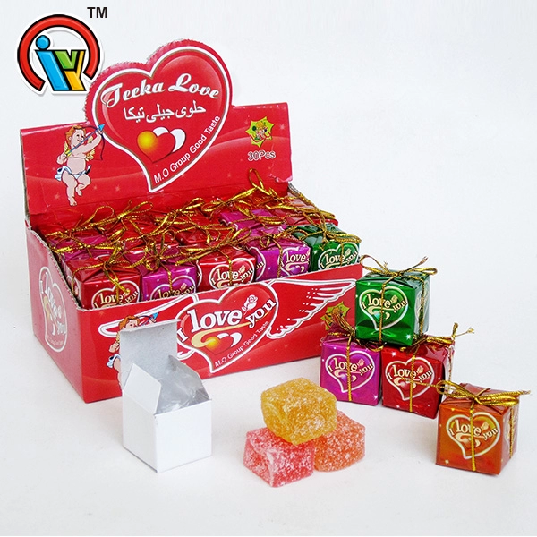 Bonbons à la gelée de bonbons gommeux carrés de boîte-cadeau d'emballage
