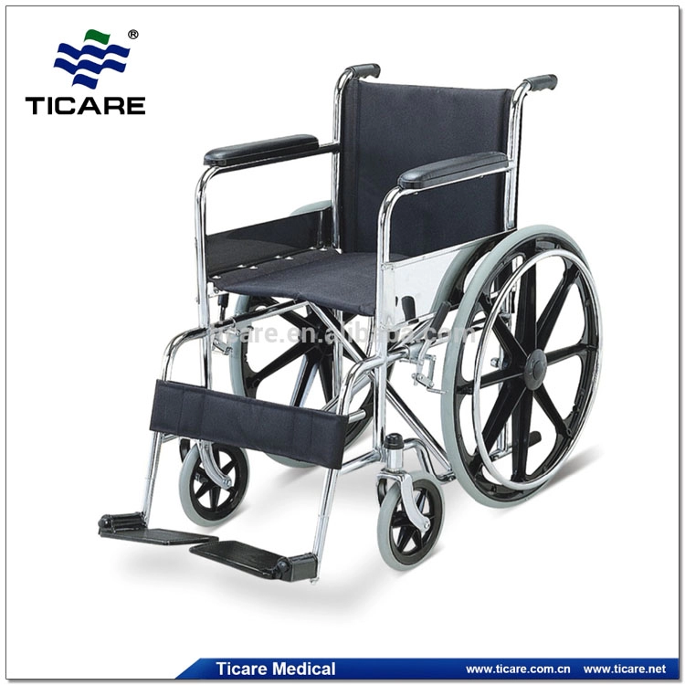 Chaise roulante en acier avec siège en nylon et aluminium pour enfant ou adulte
