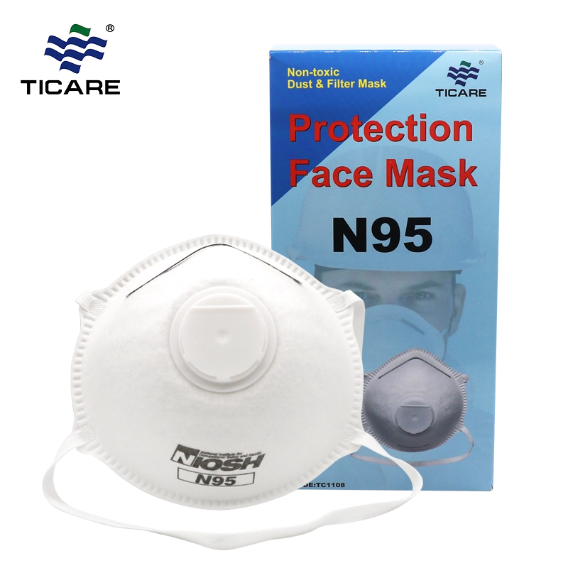 Masque facial jetable médical N95 avec filtre bactérien à 95%