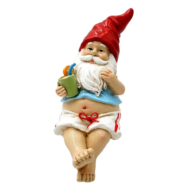 Gnome d'été drôle en maillot de bain Decor Statue