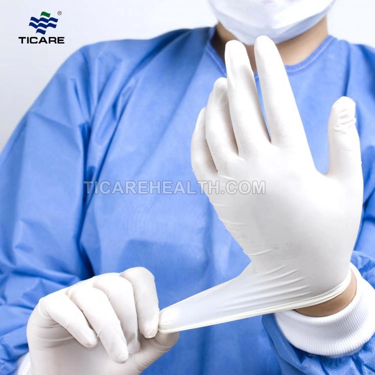 Gants chirurgicaux jetables en latex non stériles