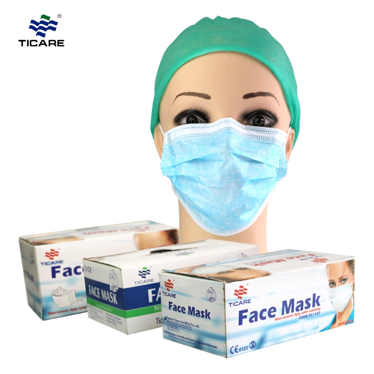 Masque facial anti-poussière jetable à couche unique non tissé médical ordinaire
