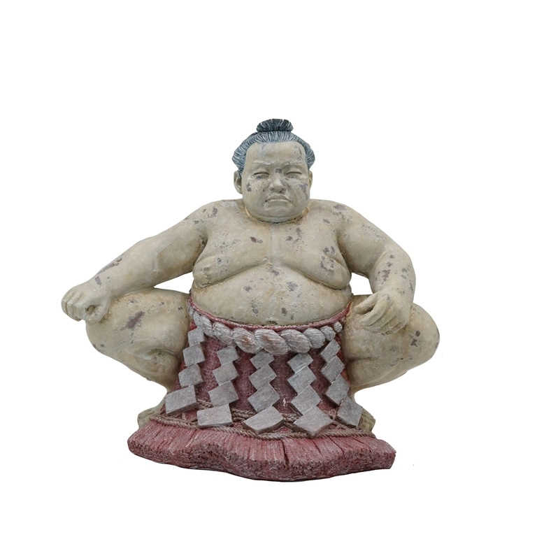 Statue de jardin de lutteur sumo japonais en résine créative