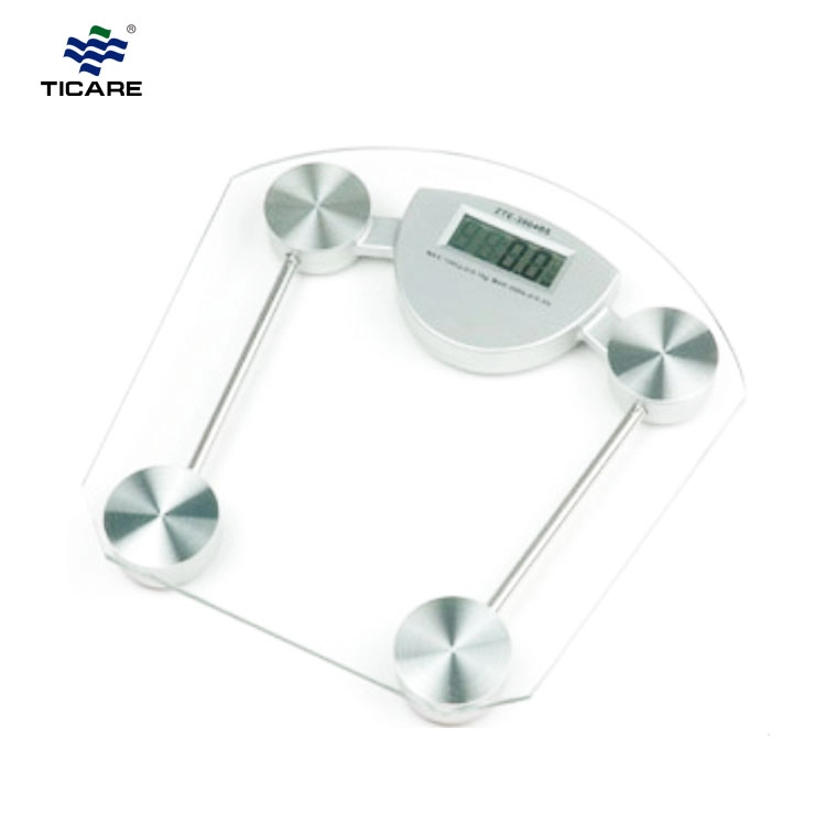 Balance électronique de graisse corporelle d'échelle de poids personnelle de salle de bains en verre clair 150kgs
