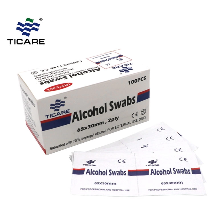 Tampon de préparation d'alcool médical antiseptique pour la peau jetable