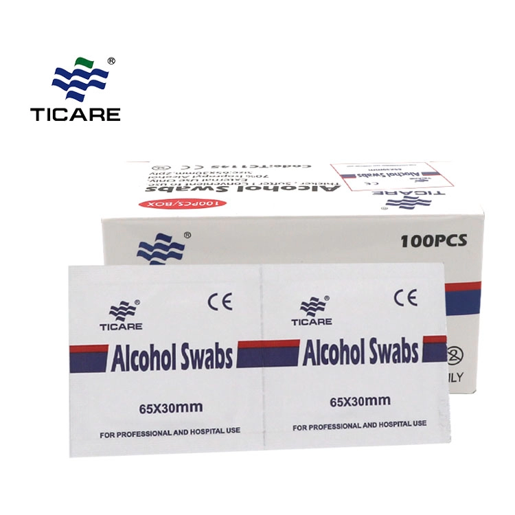 Tampon de préparation d'alcool médical antiseptique pour la peau jetable