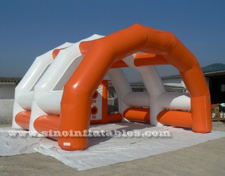 Tente de but de football gonflable orange extérieure pour les événements de football