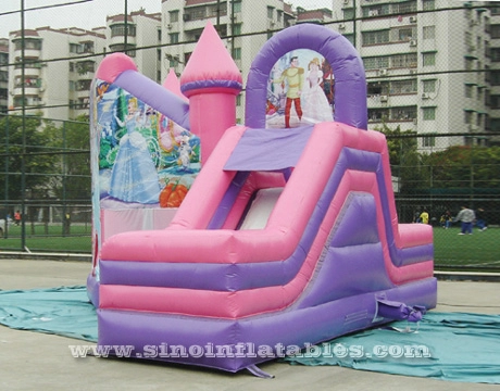 Château gonflable de princesse gonflable de fête d'enfants de 6x5m avec la glissière de Sino Inflatables