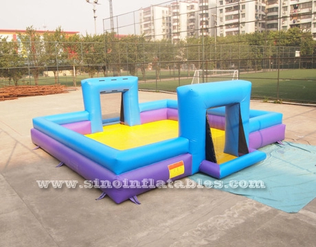 Terrain de football de savon gonflable pour enfants N adultes de 28x25 pieds pour jeux interactifs