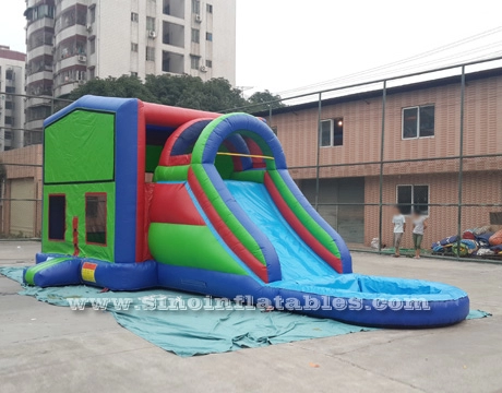 Panneaux de modules 5 en 1 maison de rebond gonflable pour enfants avec toboggan aquatique de Sino Inflatable