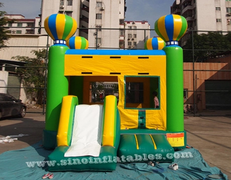 4 gros ballons château gonflable combiné pour enfants avec toboggan fait de la meilleure bâche en pvc