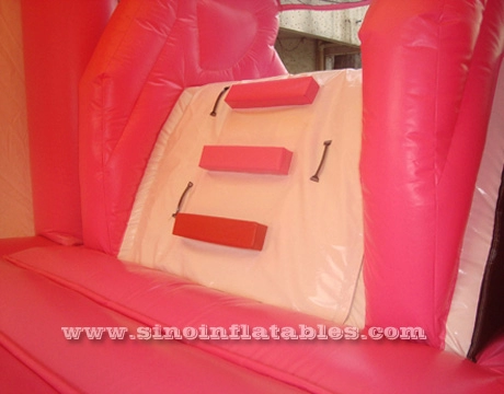 Maison gonflable de rebond de chariot de princesse de partie d'enfants avec la glissière faite de fil certifié du matériel N de l'usine Sino Inflatables