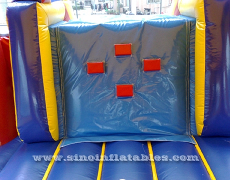 Maison de rebond gonflable commerciale pour enfants 5 en 1 avec panier de basket-ball et toboggan
