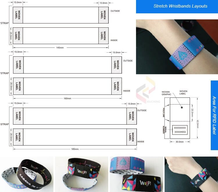 bracelet tissé pour événements rfid