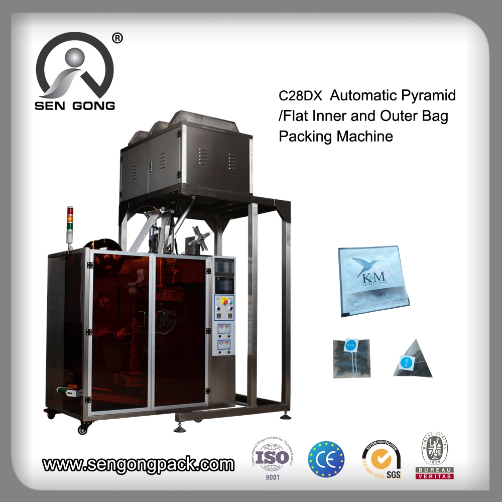 C28DX Machine automatique de remplissage de sachets de thé pyramide/plat PLA