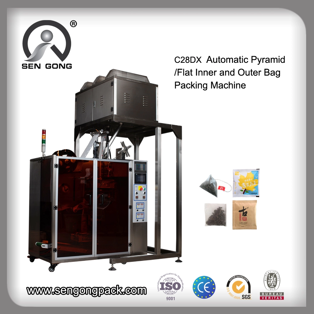 Machine à ensacher le thé automatique pyramide/plate en Nylon C28DX