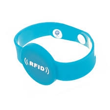 Bracelet NFC à bouton jetable en PVC souple RFID