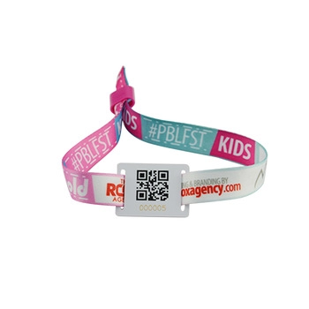 Bracelet en nylon intelligent doux de bracelet de polyester de tissu de RFID pour le parc aquatique