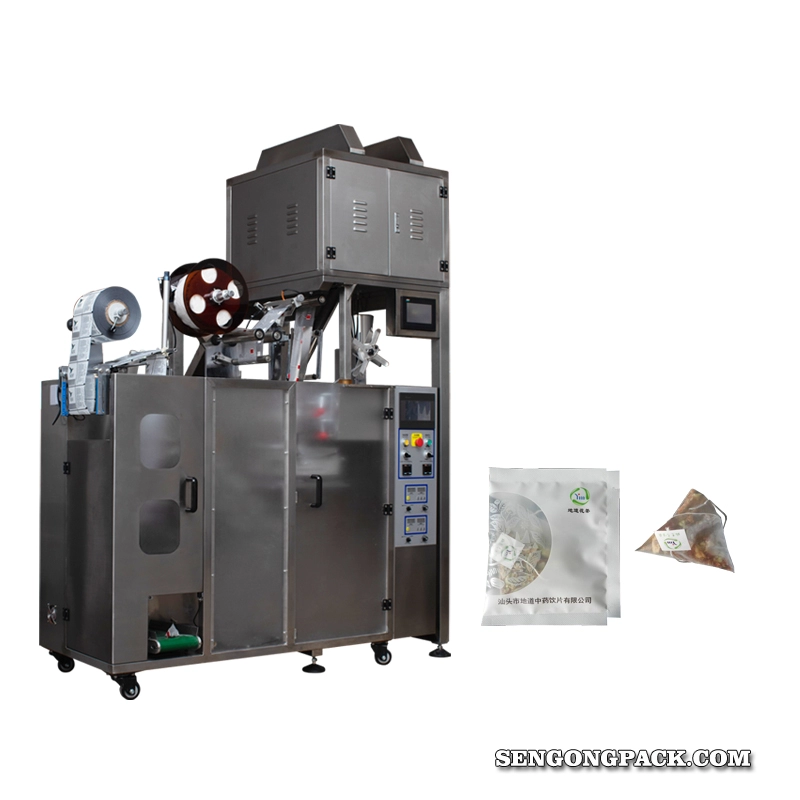 Machine d'emballage automatique de sachets de thé pyramidal intégrée C21DX-II