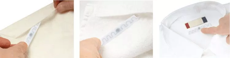 Étiquette de blanchisserie lavable en textile Rfid