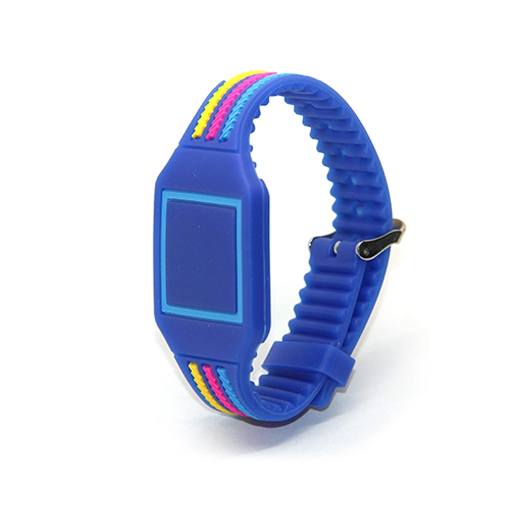 Bracelet intelligent rfid en relief bracelet en silicone coloré