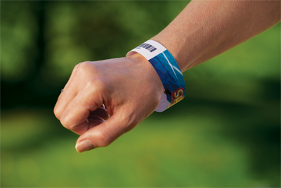 Bracelet imprimable thermique RFID pour parc d'attractions