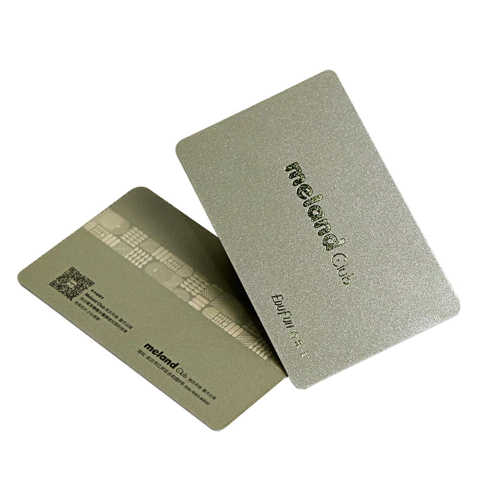 Cartes de la poudre d'or de Silkscreen 13.56MHz FM1108 RFID avec la feuille d'or