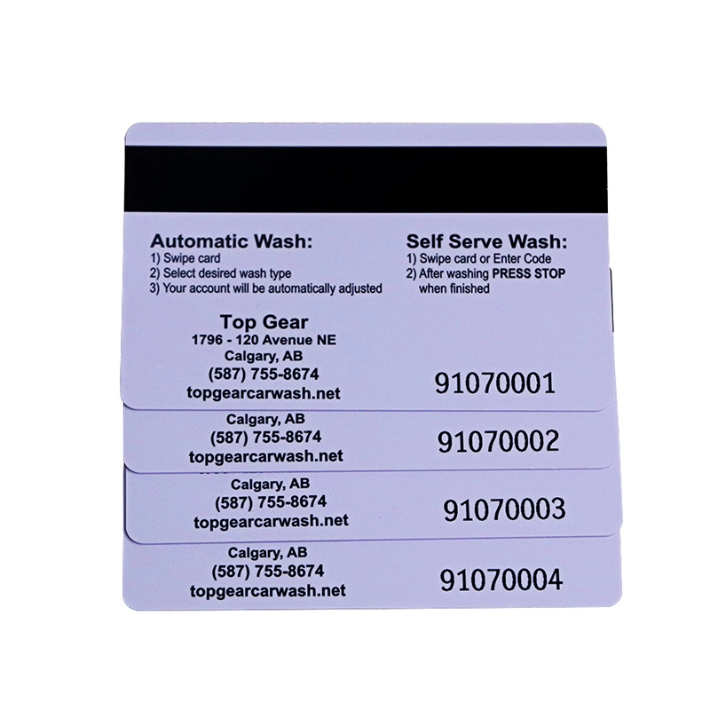 Cartes-cadeaux RFID imprimées avec impression de numéros