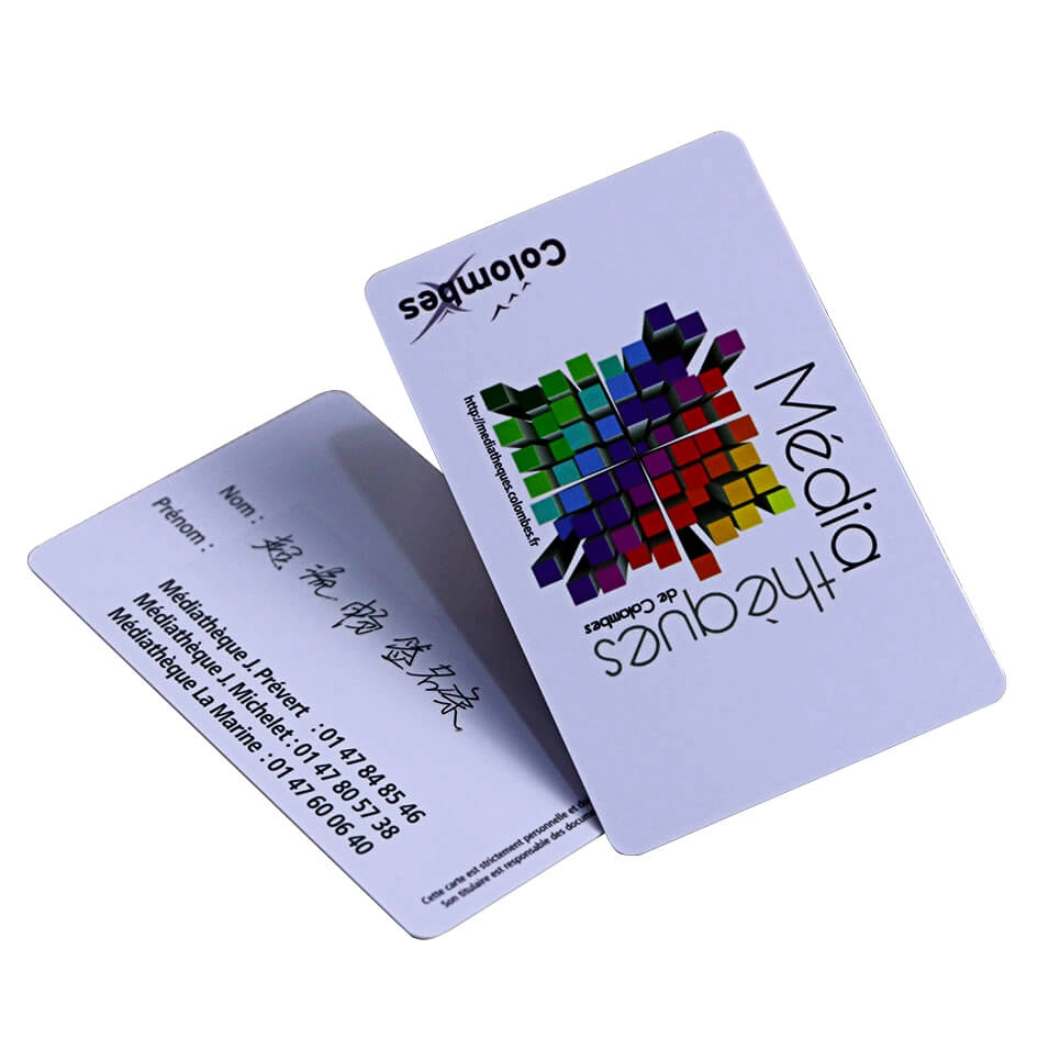 Cartes à puce RFID sans contact en plastique PVC à impression complète