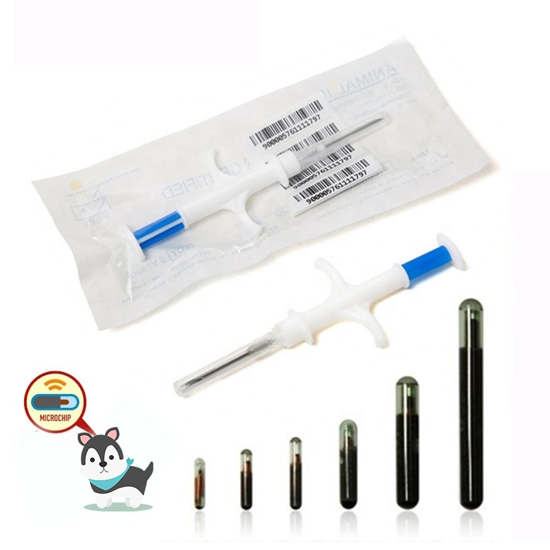 implant de capsule d'étiquette de tube en verre de 1.25x7MM 134.2khz RFID avec l'injecteur