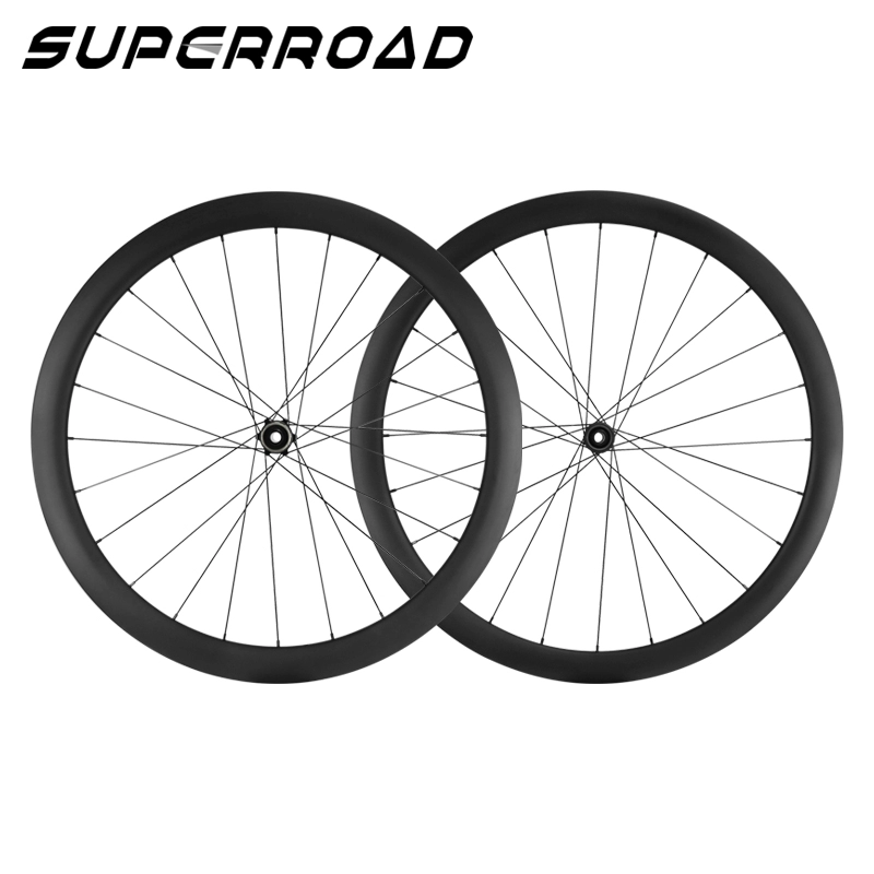 Meilleures roues de vélo de gravier en carbone avec frein à disque plus large 40/45 mm