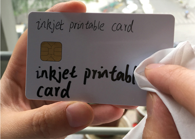 Carte IC de réécriture imprimable à jet d'encre, format carte de crédit CR80