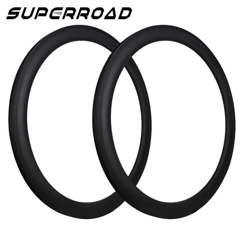 Jantes asymétriques de pneu de vélo de carbone de 700C 50mm